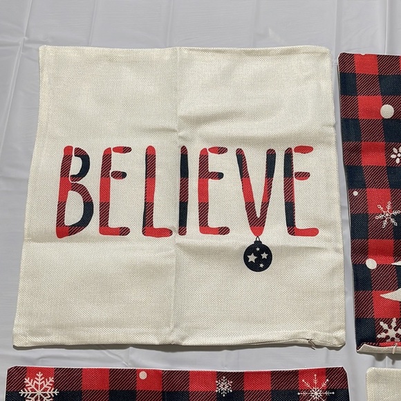 4pcs Christmas Throw Pillows, inserts NOT included-
17.7x17.7 Inch B4 - Picture 5 of 7